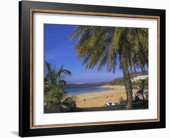 The Beach at Playa Blanca, Lanzarote, Canary Islands, Atlantic, Spain, Europe-John Miller-Framed Photographic Print