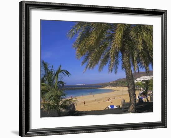 The Beach at Playa Blanca, Lanzarote, Canary Islands, Atlantic, Spain, Europe-John Miller-Framed Photographic Print