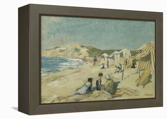 The Beach at Pointe St Gildas; La Plage a La Pointe St Gildas, C.1920-Henri Lebasque-Framed Premier Image Canvas