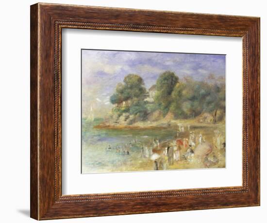 The Beach at Pornic-Pierre-Auguste Renoir-Framed Giclee Print