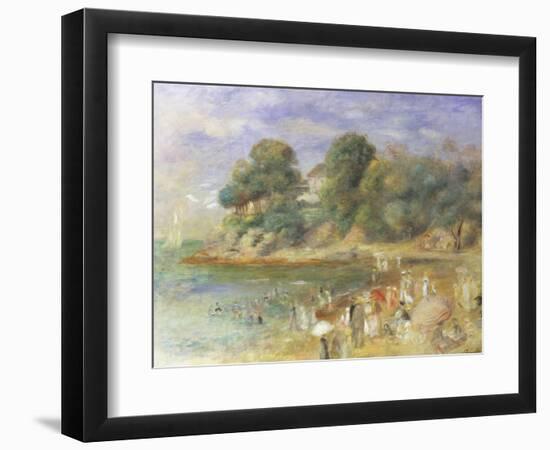 The Beach at Pornic-Pierre-Auguste Renoir-Framed Giclee Print