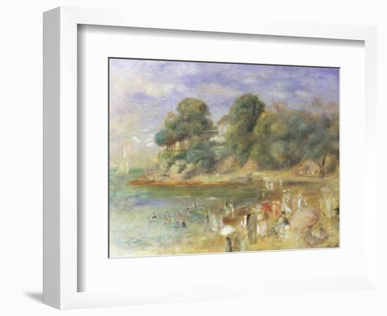 The Beach at Pornic-Pierre-Auguste Renoir-Framed Giclee Print