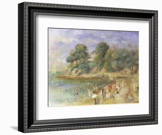 The Beach at Pornic-Pierre-Auguste Renoir-Framed Giclee Print