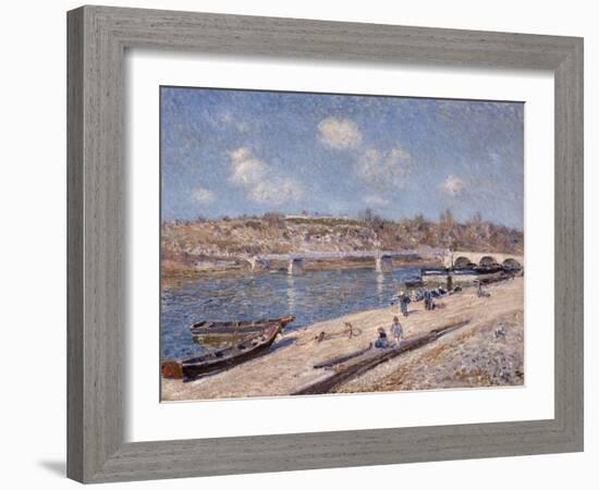 The Beach at Saint-Mammès, 1884-Alfred Sisley-Framed Giclee Print