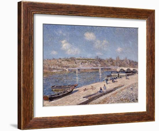 The Beach at Saint-Mammès, 1884-Alfred Sisley-Framed Giclee Print