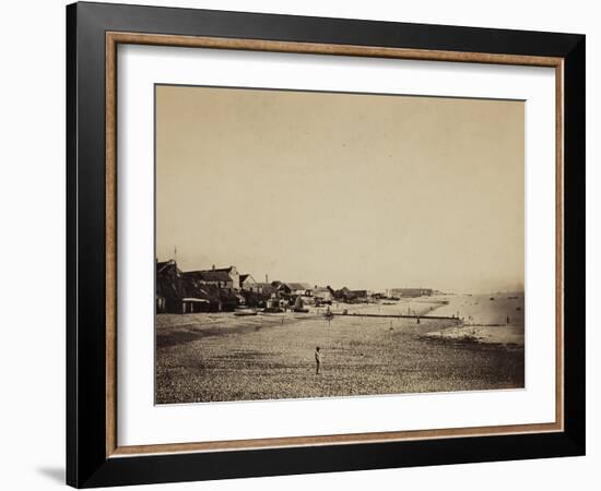 The Beach at Sainte-Adresse, 1856-57-Gustave Le Gray-Framed Photographic Print