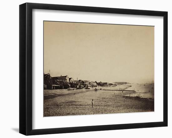 The Beach at Sainte-Adresse, 1856-57-Gustave Le Gray-Framed Photographic Print