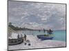 The Beach at Sainte-Adresse, 1867-Claude Monet-Mounted Premium Giclee Print