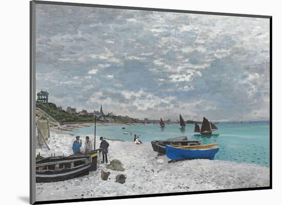 The Beach at Sainte-Adresse, 1867-Claude Monet-Mounted Art Print