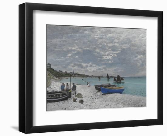 The Beach at Sainte-Adresse, 1867-Claude Monet-Framed Giclee Print