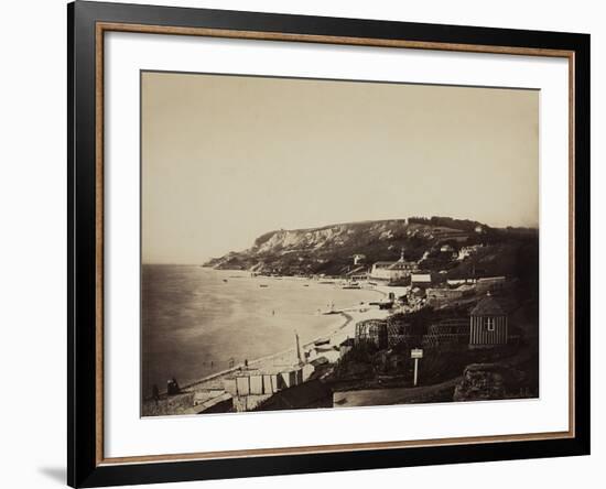 The Beach at Sainte-Adresse, with the Dumont Baths, 1856-57-Gustave Le Gray-Framed Photographic Print