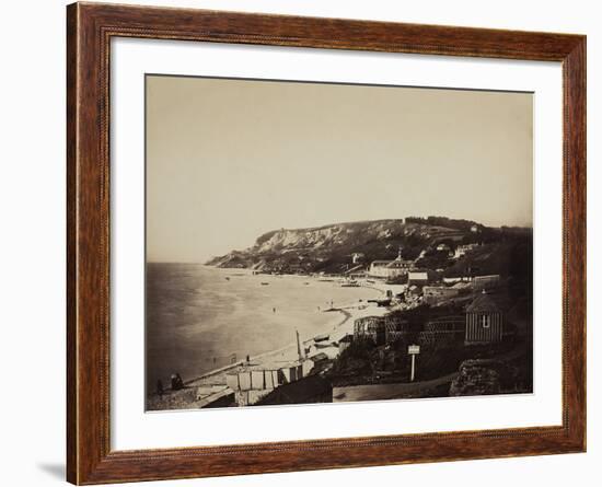 The Beach at Sainte-Adresse, with the Dumont Baths, 1856-57-Gustave Le Gray-Framed Photographic Print