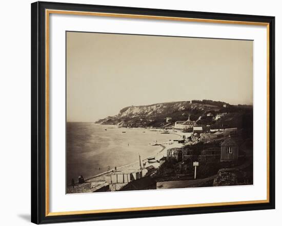 The Beach at Sainte-Adresse, with the Dumont Baths, 1856-57-Gustave Le Gray-Framed Photographic Print