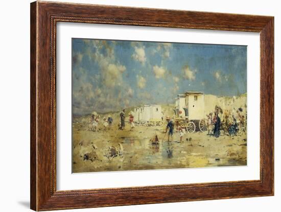 The Beach at Scheveningen, Holland-Frederik Hendrik Kaemmerer-Framed Giclee Print