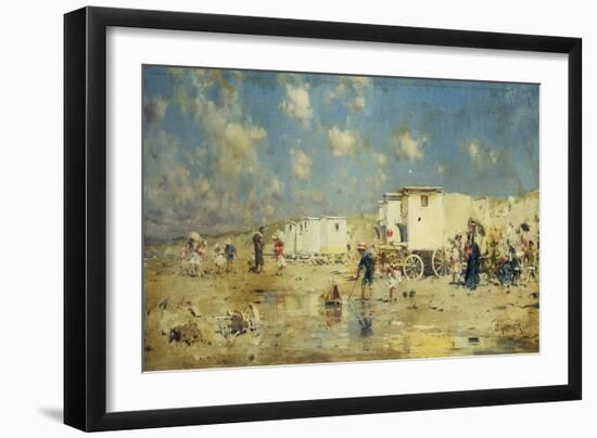 The Beach at Scheveningen, Holland-Frederik Hendrik Kaemmerer-Framed Giclee Print