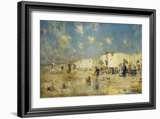 The Beach at Scheveningen, Holland-Frederik Hendrik Kaemmerer-Framed Giclee Print