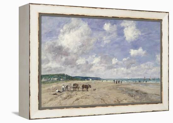 The Beach at Tourgeville, 1893-Eug?ne Boudin-Framed Premier Image Canvas