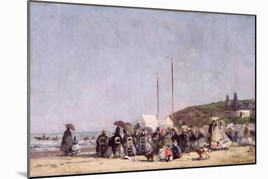 The Beach at Trouville, 1864-Eugène Boudin-Mounted Giclee Print