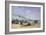 The Beach at Trouville at Bathing Time; La Plage De Trouville a L'Heure Du Bain, 1868-Eug?ne Boudin-Framed Giclee Print