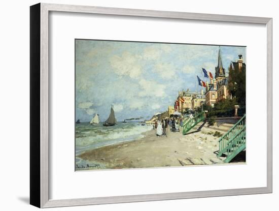 The Beach at Trouville; La Plage a Trouville, 1870-Claude Monet-Framed Giclee Print