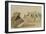 The Beach at Trouville (W/C & Pencil on Paper)-Eugene Louis Boudin-Framed Giclee Print