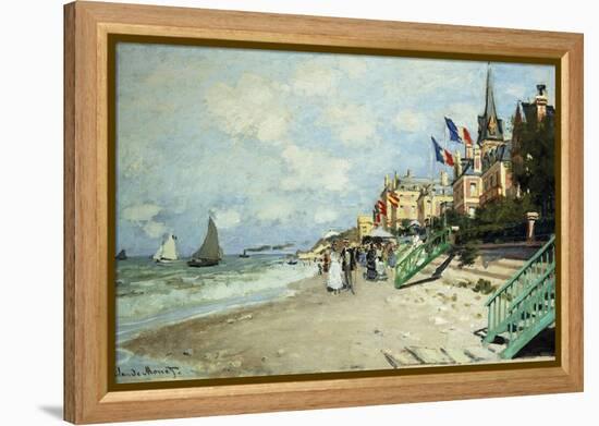 The Beach at Trouville-Claude Monet-Framed Premier Image Canvas