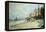 The Beach at Trouville-Claude Monet-Framed Premier Image Canvas