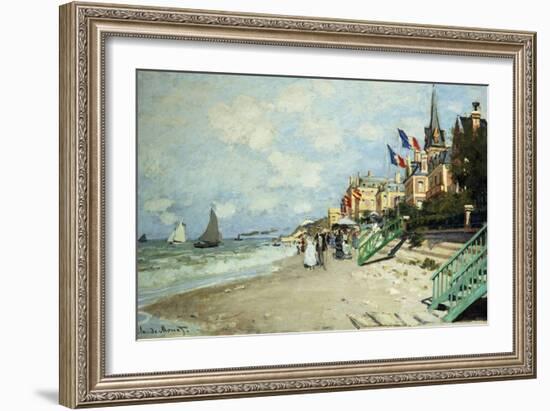 The Beach at Trouville-Claude Monet-Framed Giclee Print