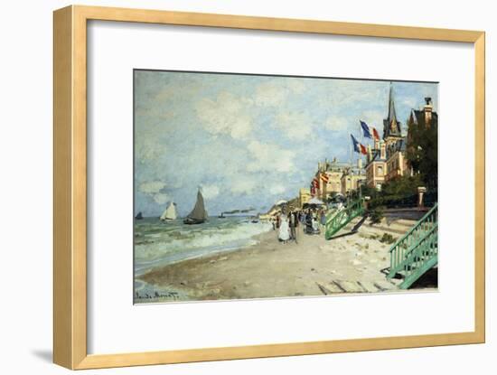 The Beach at Trouville-Claude Monet-Framed Giclee Print