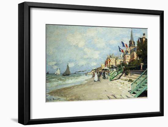 The Beach at Trouville-Claude Monet-Framed Giclee Print