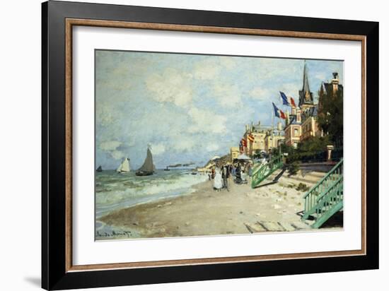 The Beach at Trouville-Claude Monet-Framed Giclee Print