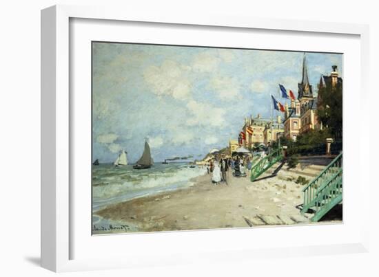 The Beach at Trouville-Claude Monet-Framed Giclee Print