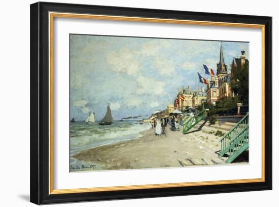 The Beach at Trouville-Claude Monet-Framed Giclee Print