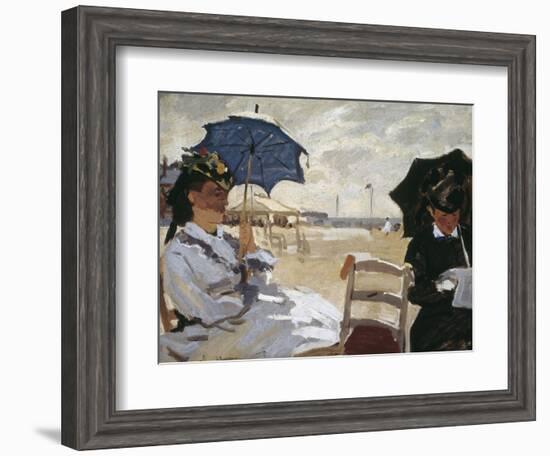 The Beach at Trouville-Claude Monet-Framed Art Print