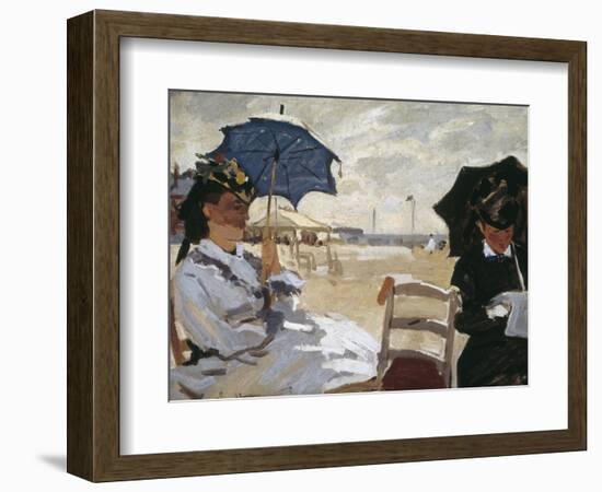 The Beach at Trouville-Claude Monet-Framed Art Print