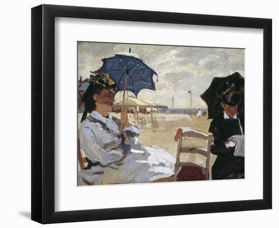 The Beach at Trouville-Claude Monet-Framed Art Print