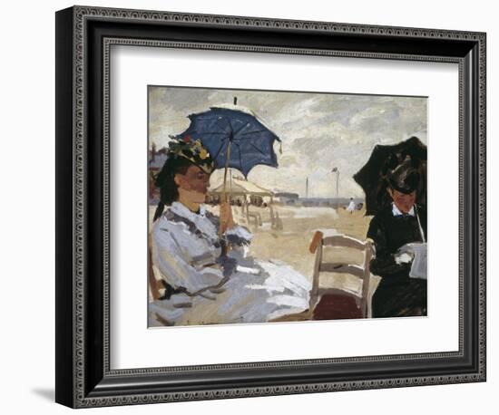 The Beach at Trouville-Claude Monet-Framed Art Print