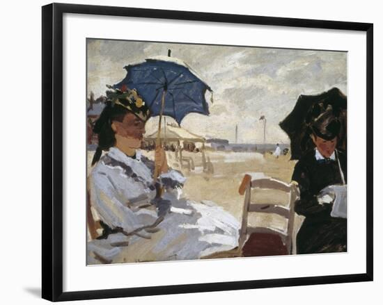 The Beach at Trouville-Claude Monet-Framed Art Print