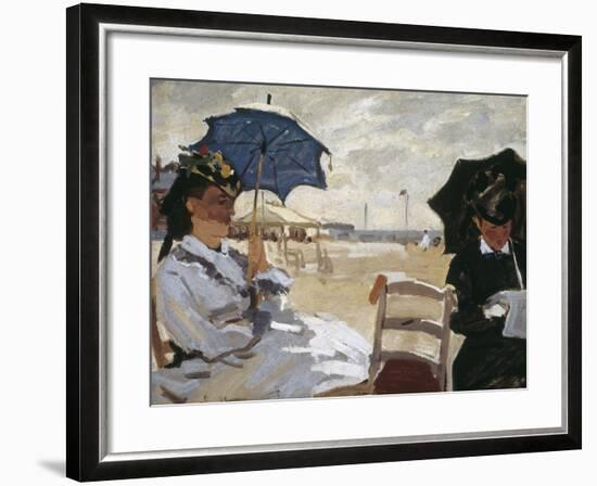 The Beach at Trouville-Claude Monet-Framed Art Print