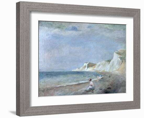 The Beach at Varangeville, C.1880-Pierre-Auguste Renoir-Framed Premium Giclee Print