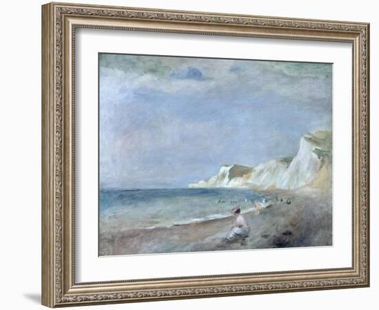 The Beach at Varangeville, C.1880-Pierre-Auguste Renoir-Framed Giclee Print