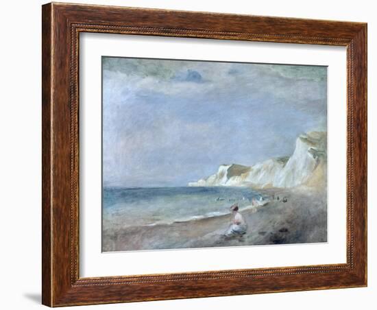 The Beach at Varangeville, C.1880-Pierre-Auguste Renoir-Framed Giclee Print