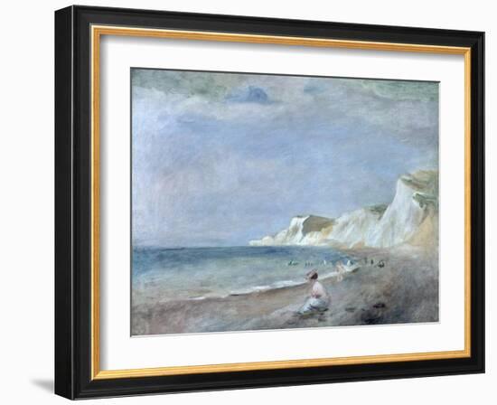 The Beach at Varangeville, C.1880-Pierre-Auguste Renoir-Framed Giclee Print