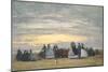 The Beach at Villerville, 1864-Eugene Louis Boudin-Mounted Giclee Print