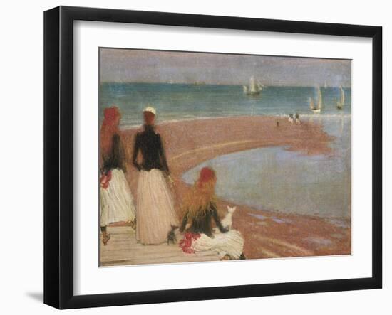 The Beach at Walberswick-Philip Wilson Steer-Framed Giclee Print