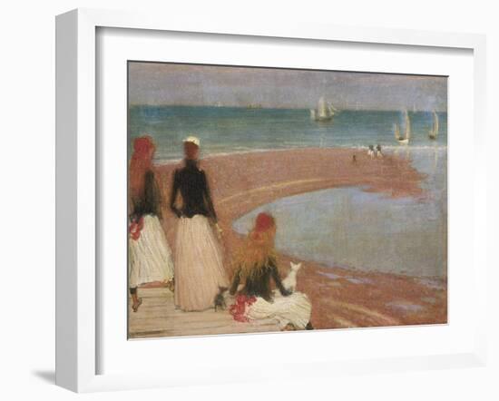 The Beach at Walberswick-Philip Wilson Steer-Framed Giclee Print