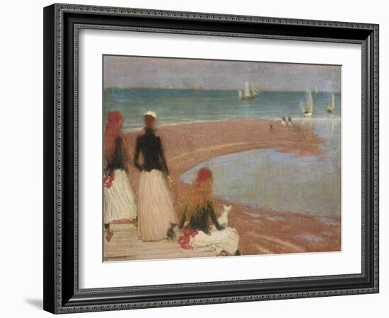 The Beach at Walberswick-Philip Wilson Steer-Framed Giclee Print