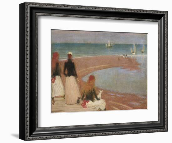 The Beach at Walberswick-Philip Wilson Steer-Framed Giclee Print