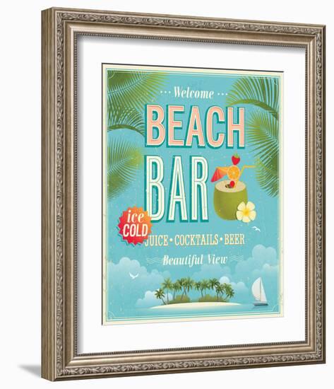 The Beach Bar is Open-null-Framed Art Print