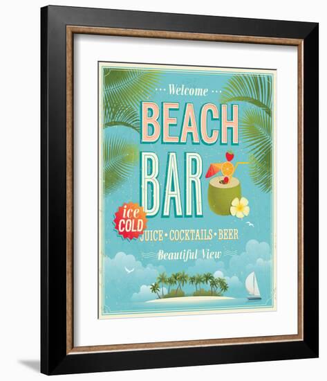 The Beach Bar is Open-null-Framed Art Print